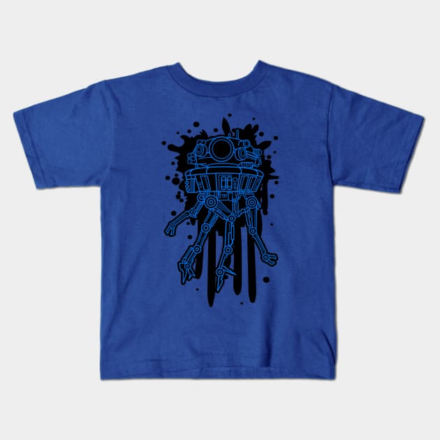 Galactic Probe Bot Kids T-Shirt by OrneryDevilDesign